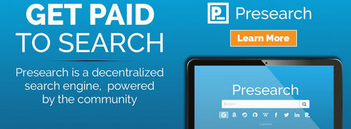 Presearch banner ad